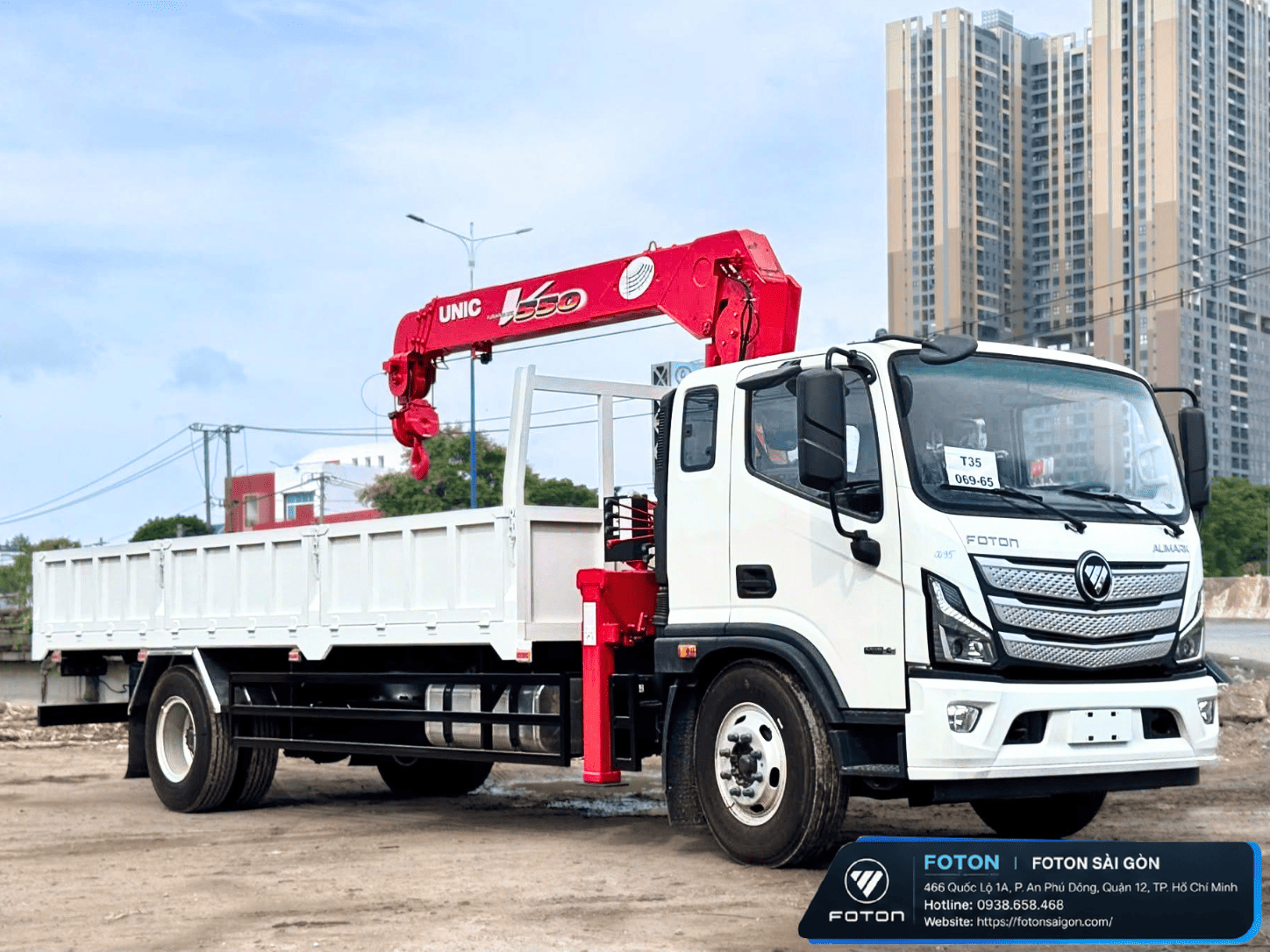 FOTON AUMARK S90 GẮN CẨU UNIC 550 (4 KHÚC)